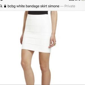 White bandage skirt BCBG new with tags!